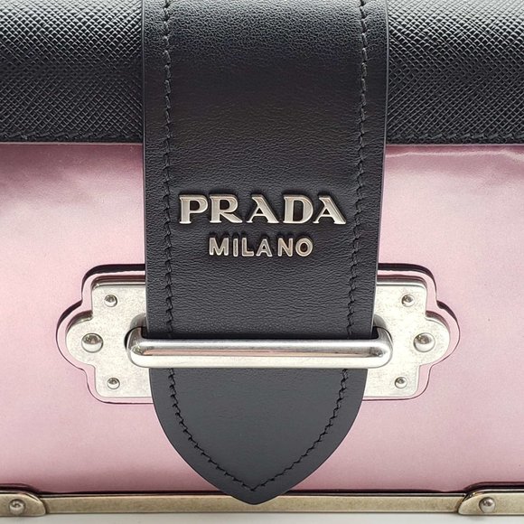 100% Authentic Prada Cahier Metallic Pink Shoulder Rare Bag - Picture 13 of 16